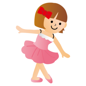 体験レッスンでバレエを踊っている女の子